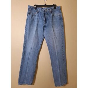 Levis‎ 501 Button Fly Jeans Mens 36 x 34 Straight  Moto Biker Rider Scrambler
